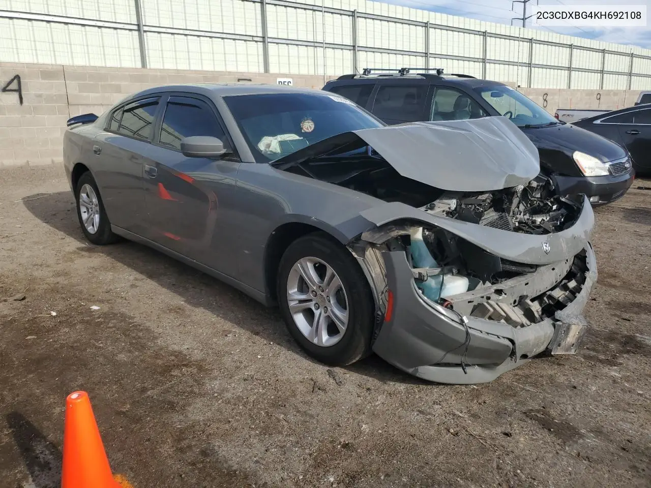 2019 Dodge Charger Sxt VIN: 2C3CDXBG4KH692108 Lot: 62699485