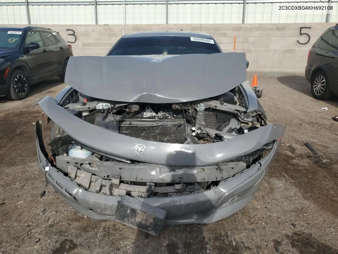2019 Dodge Charger Sxt VIN: 2C3CDXBG4KH692108 Lot: 62699485