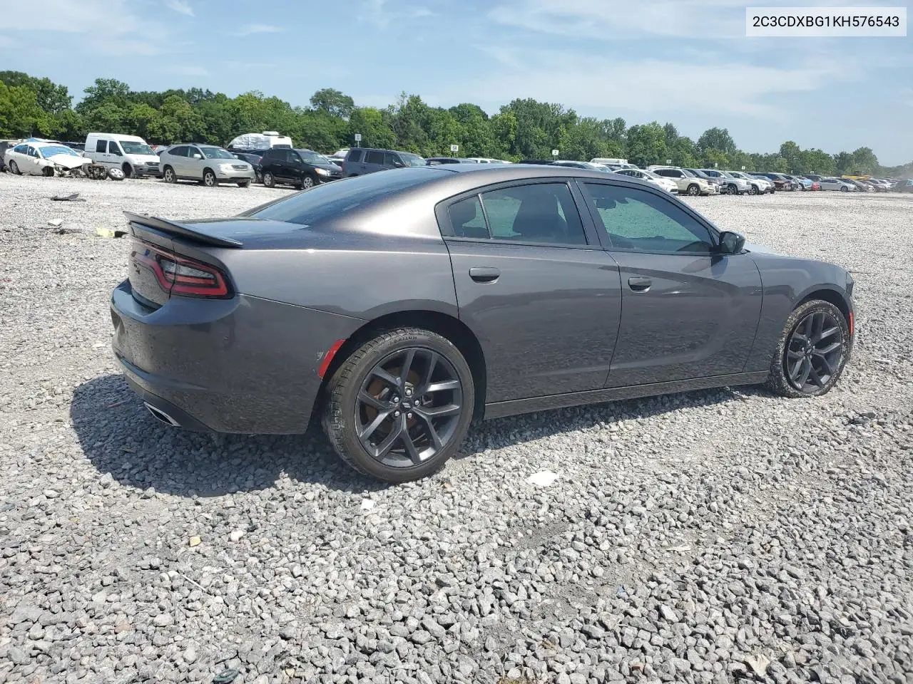 2019 Dodge Charger Sxt VIN: 2C3CDXBG1KH576543 Lot: 63203335