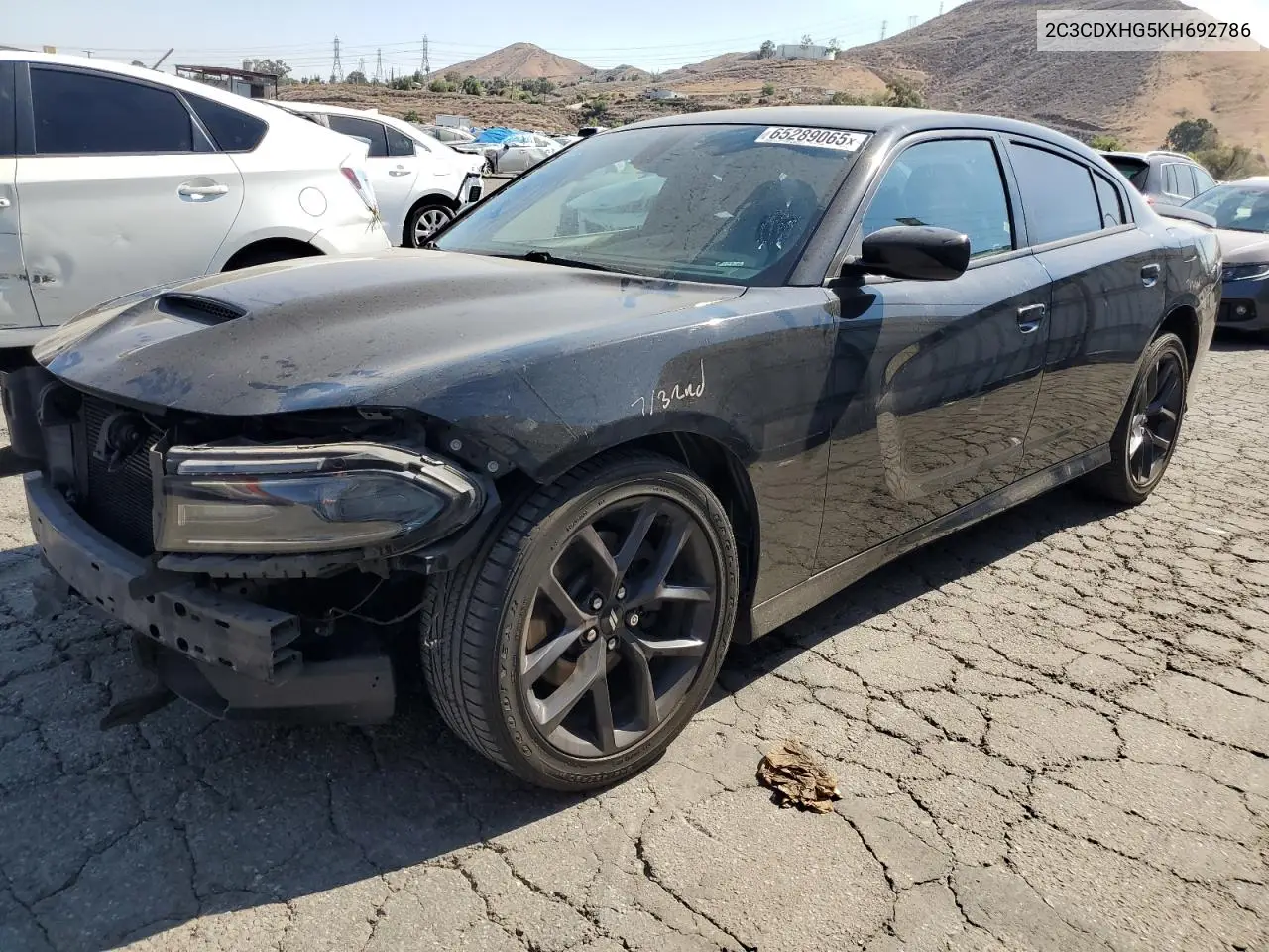 2019 Dodge Charger Gt VIN: 2C3CDXHG5KH692786 Lot: 65289065