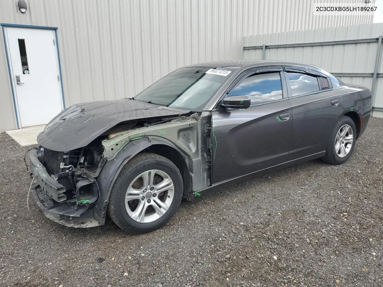 2020 Dodge Charger Sxt VIN: 2C3CDXBG5LH189267 Lot: 56821015