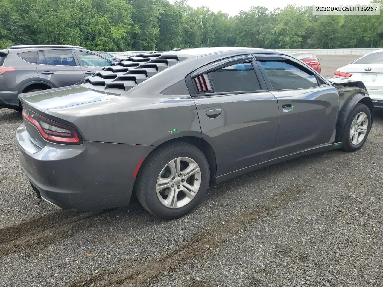 2020 Dodge Charger Sxt VIN: 2C3CDXBG5LH189267 Lot: 56821015