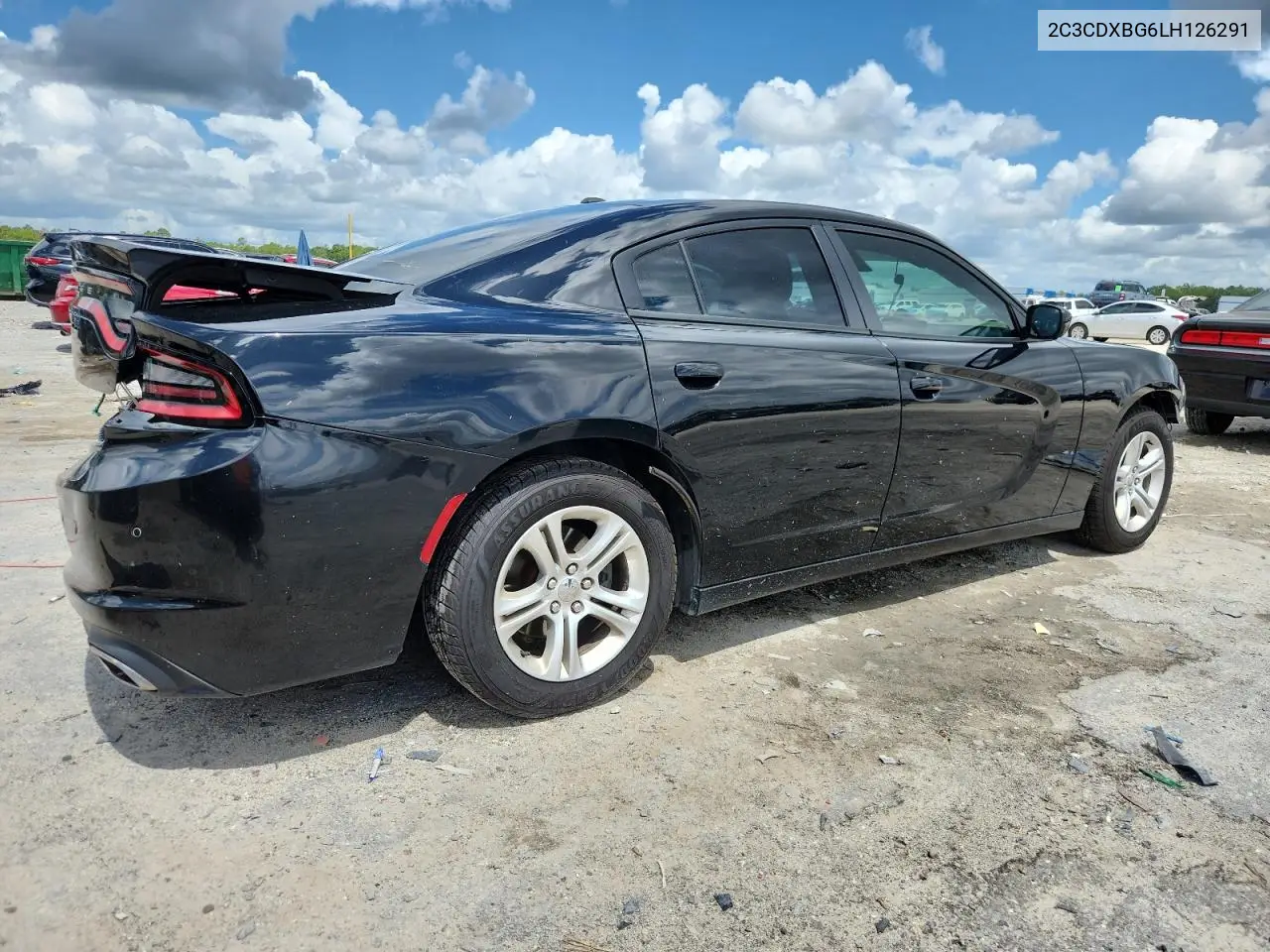 2020 Dodge Charger Sxt VIN: 2C3CDXBG6LH126291 Lot: 59665335