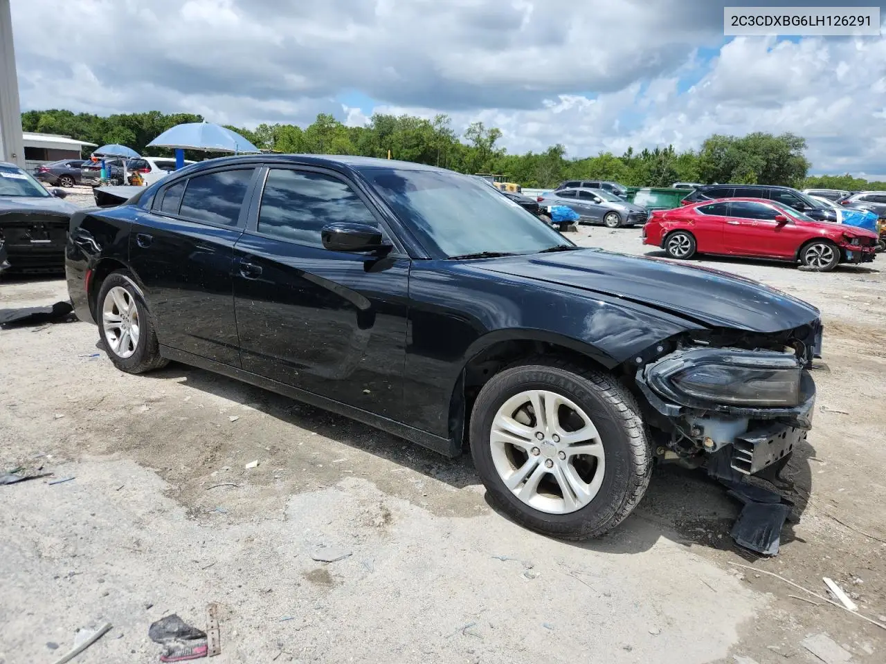 2020 Dodge Charger Sxt VIN: 2C3CDXBG6LH126291 Lot: 59665335