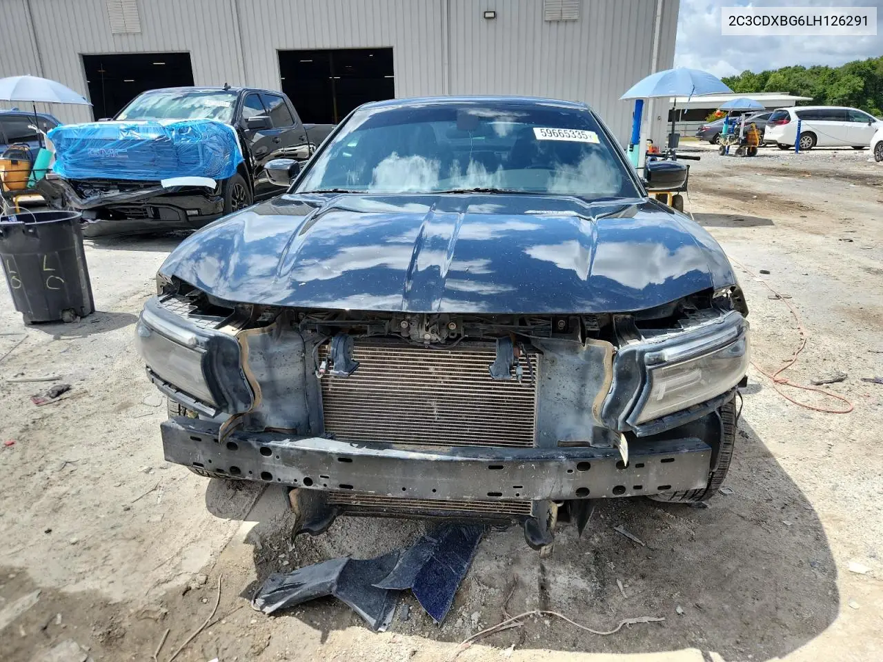 2020 Dodge Charger Sxt VIN: 2C3CDXBG6LH126291 Lot: 59665335