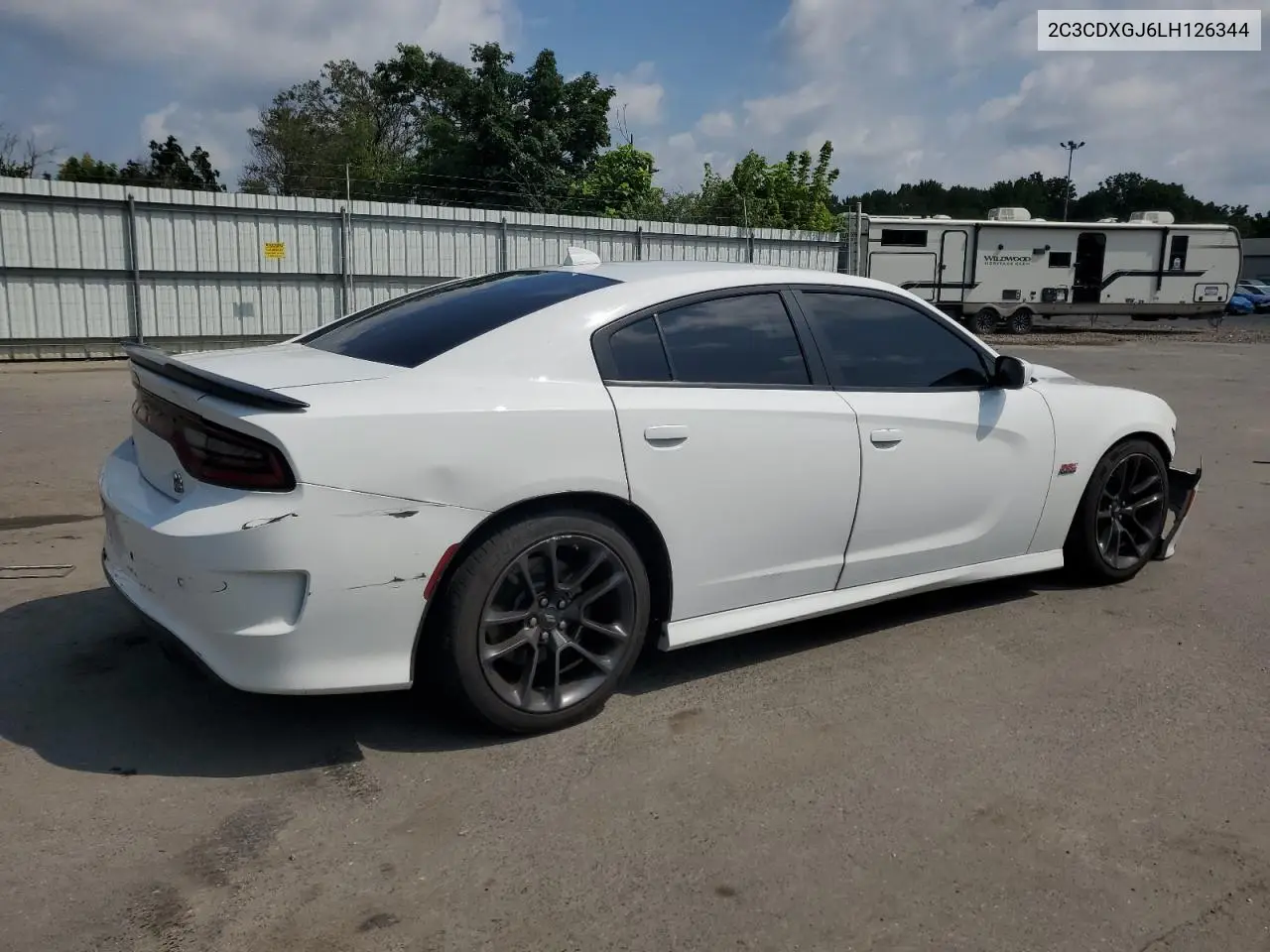 2020 Dodge Charger Scat Pack VIN: 2C3CDXGJ6LH126344 Lot: 62308395