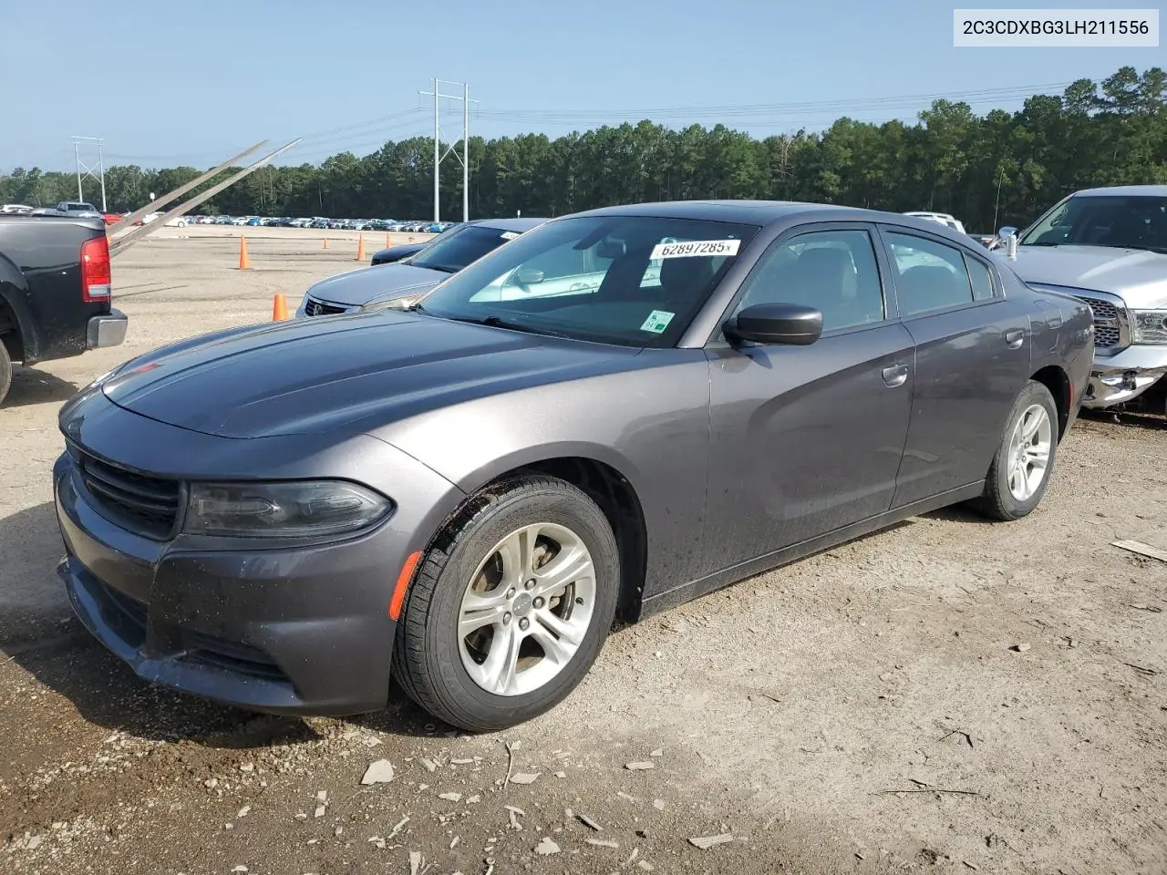 2020 Dodge Charger Sxt VIN: 2C3CDXBG3LH211556 Lot: 62897285