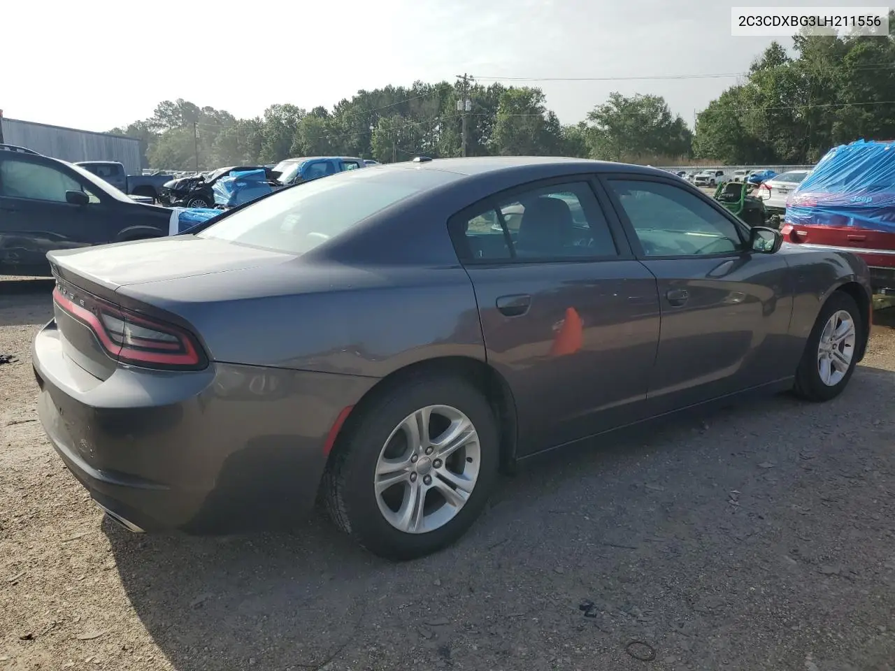 2020 Dodge Charger Sxt VIN: 2C3CDXBG3LH211556 Lot: 62897285