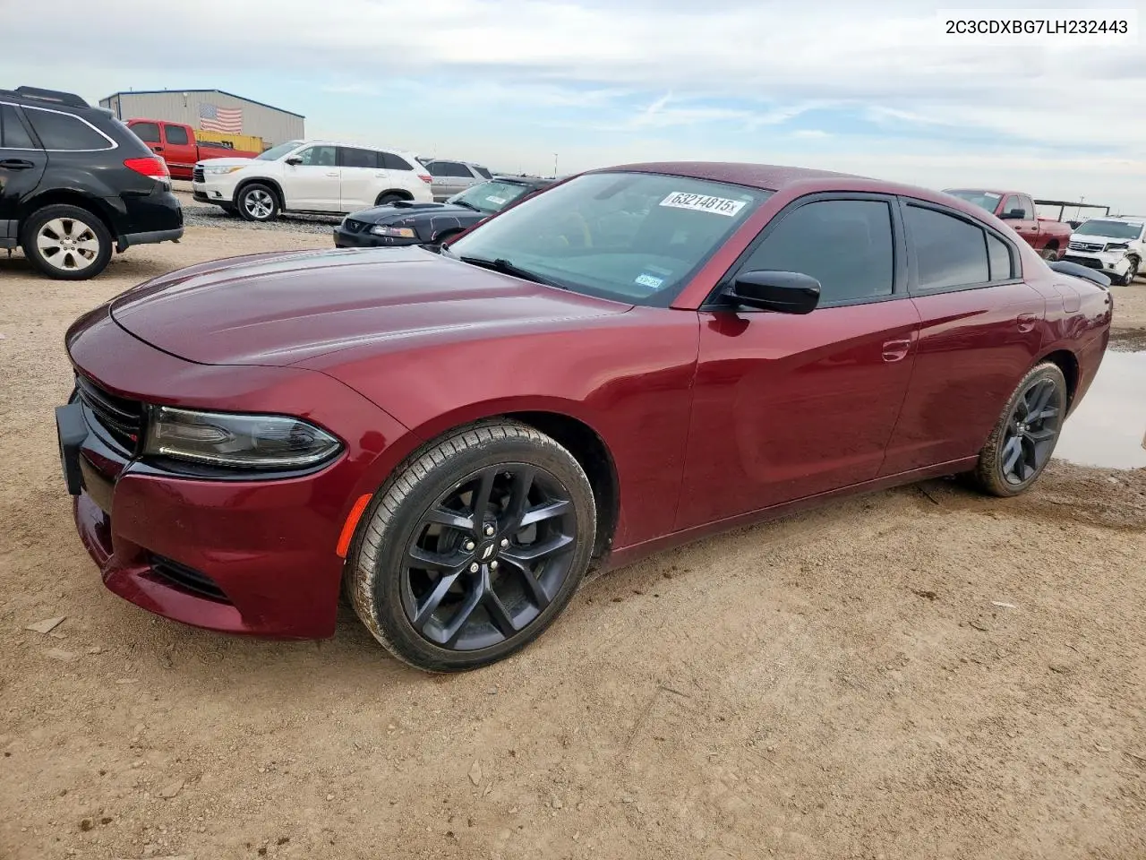 2020 Dodge Charger Sxt VIN: 2C3CDXBG7LH232443 Lot: 63214815