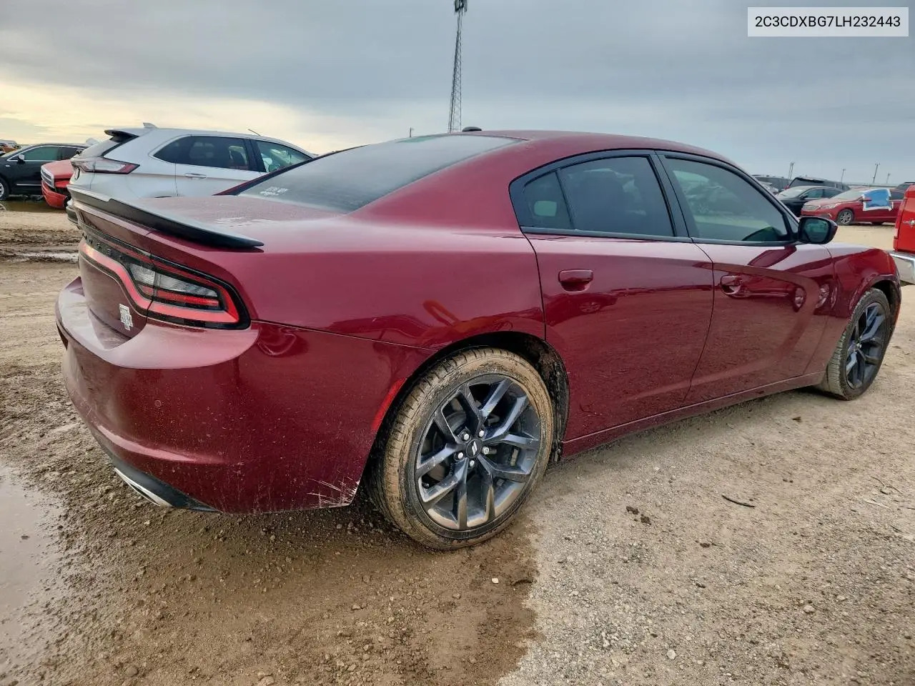 2020 Dodge Charger Sxt VIN: 2C3CDXBG7LH232443 Lot: 63214815