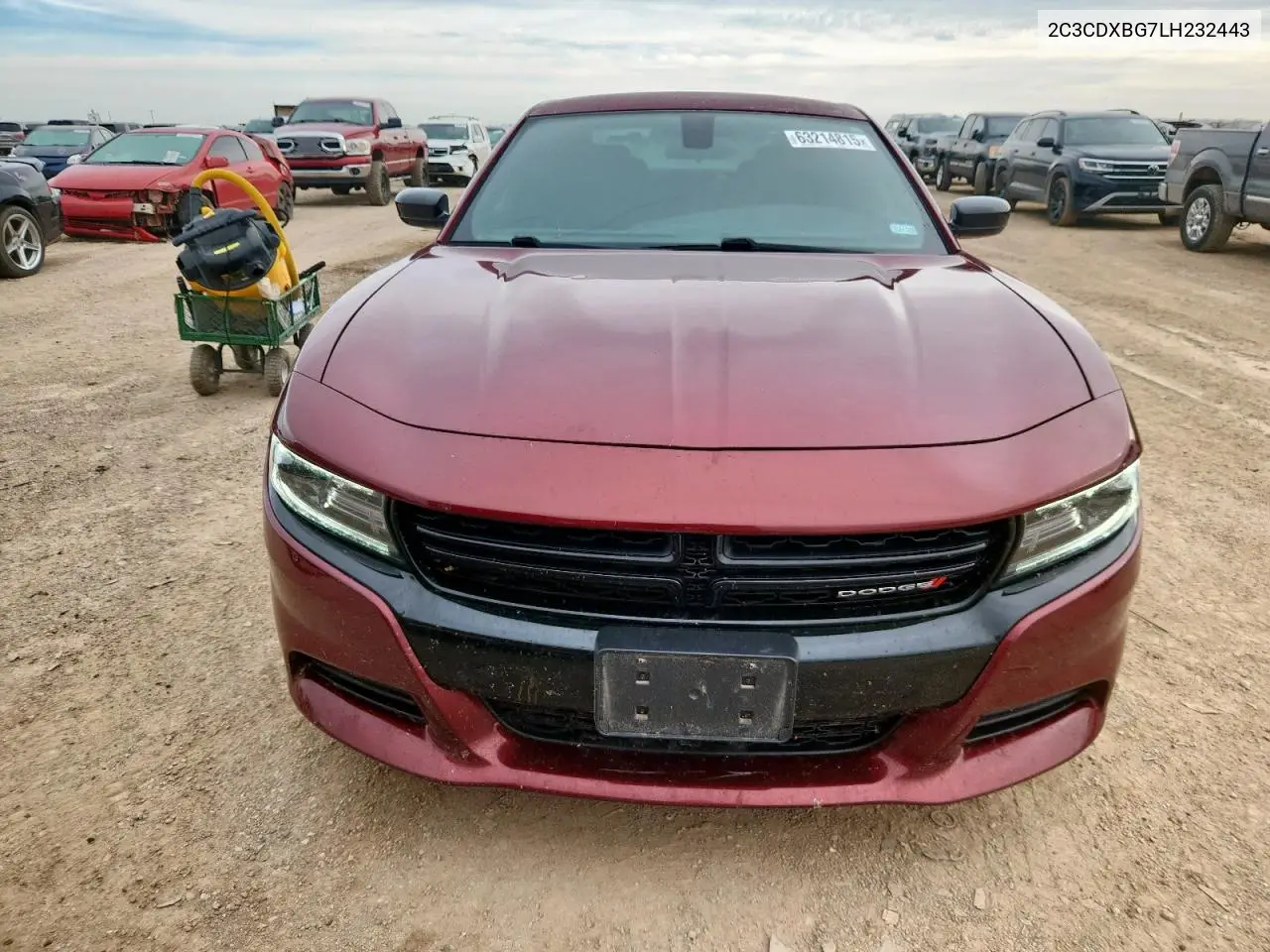2020 Dodge Charger Sxt VIN: 2C3CDXBG7LH232443 Lot: 63214815
