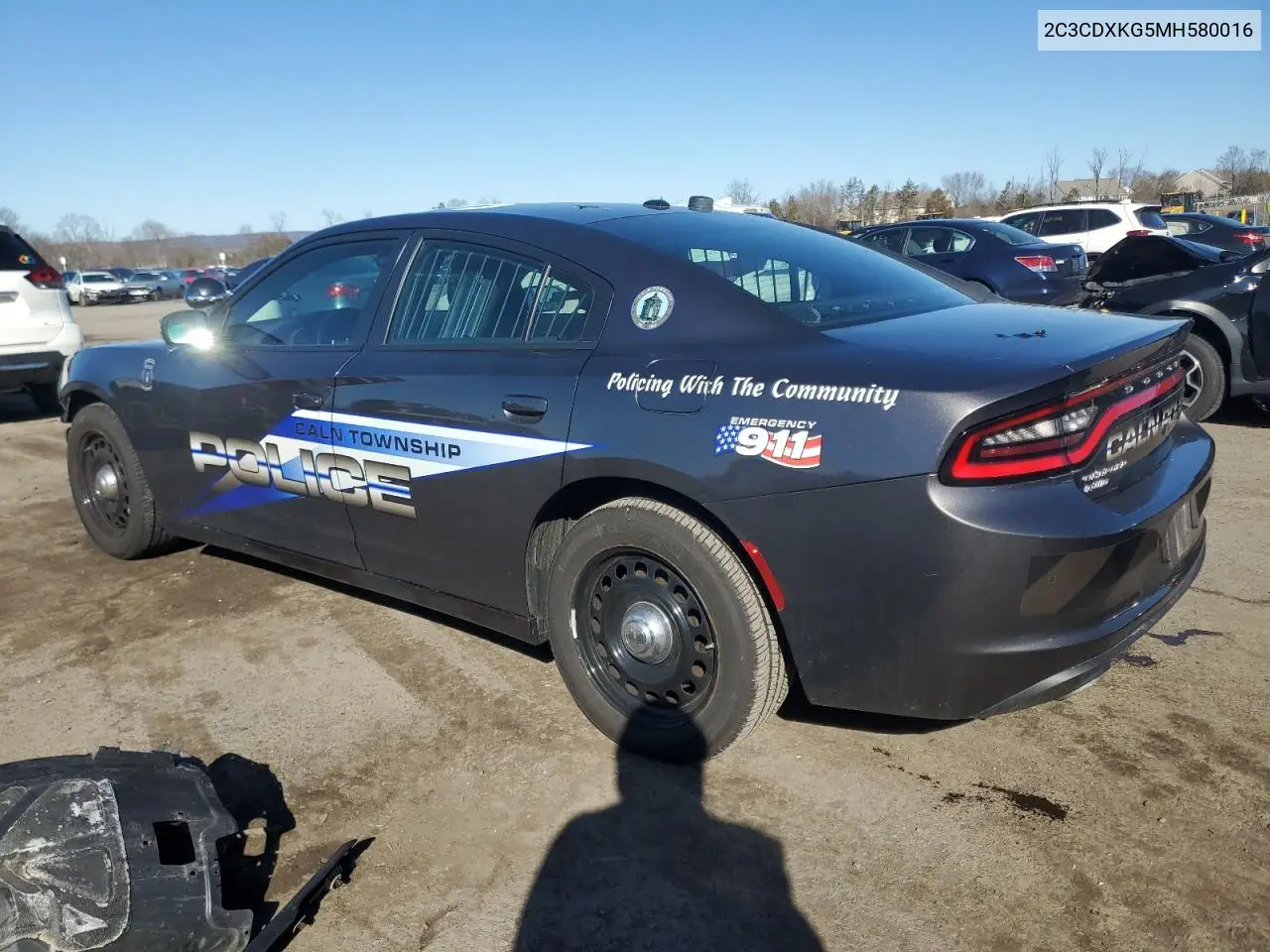 2021 Dodge Charger Police VIN: 2C3CDXKG5MH580016 Lot: 48262425