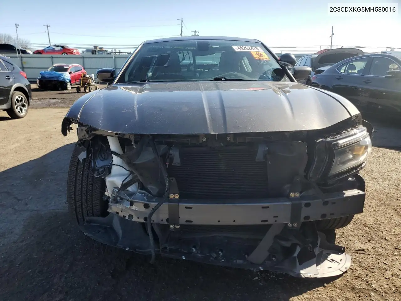 2021 Dodge Charger Police VIN: 2C3CDXKG5MH580016 Lot: 48262425