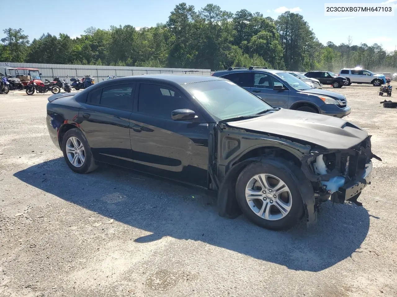 2021 Dodge Charger Sxt VIN: 2C3CDXBG7MH647103 Lot: 54592635