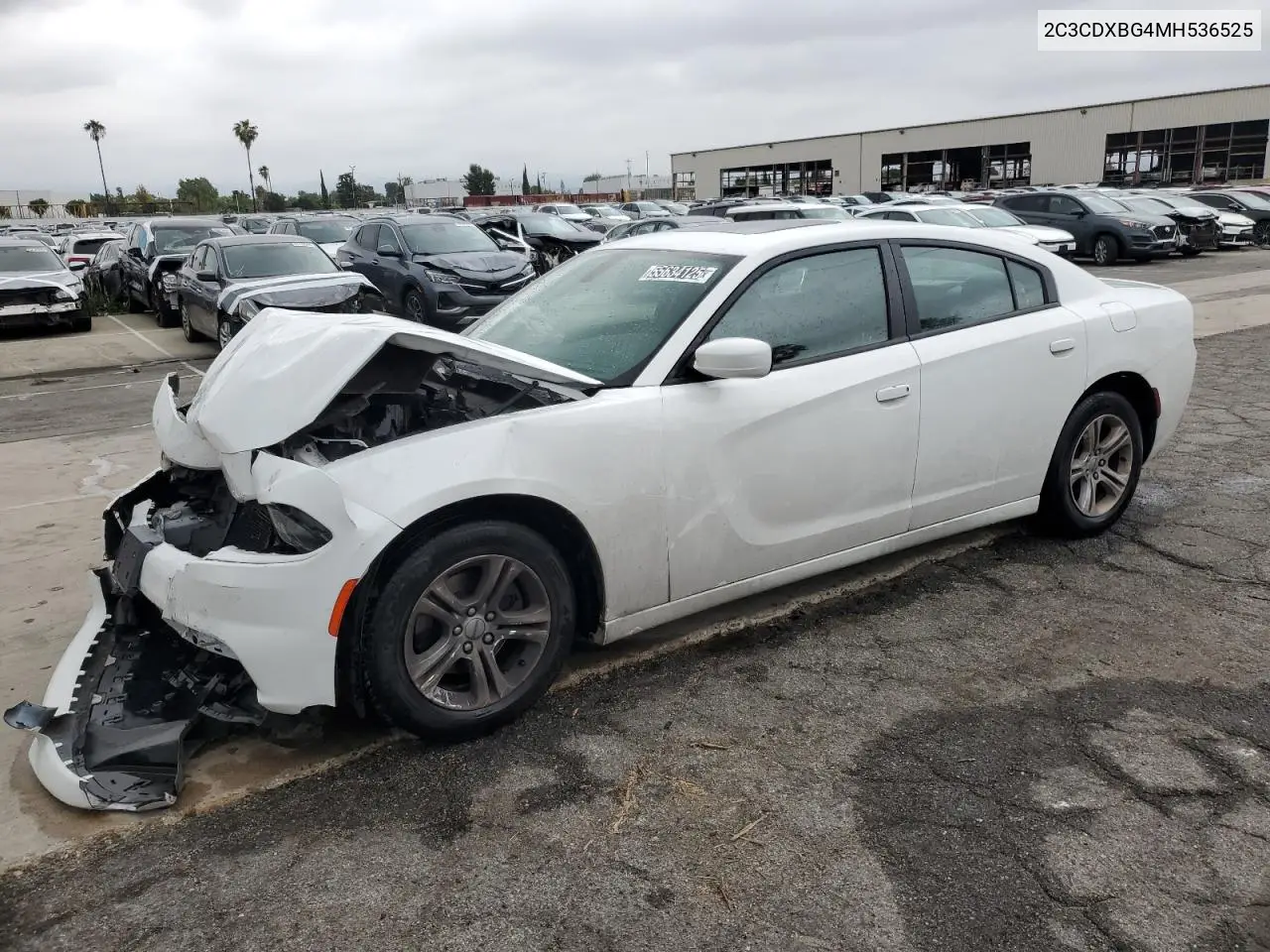 2021 Dodge Charger Sxt VIN: 2C3CDXBG4MH536525 Lot: 55634125