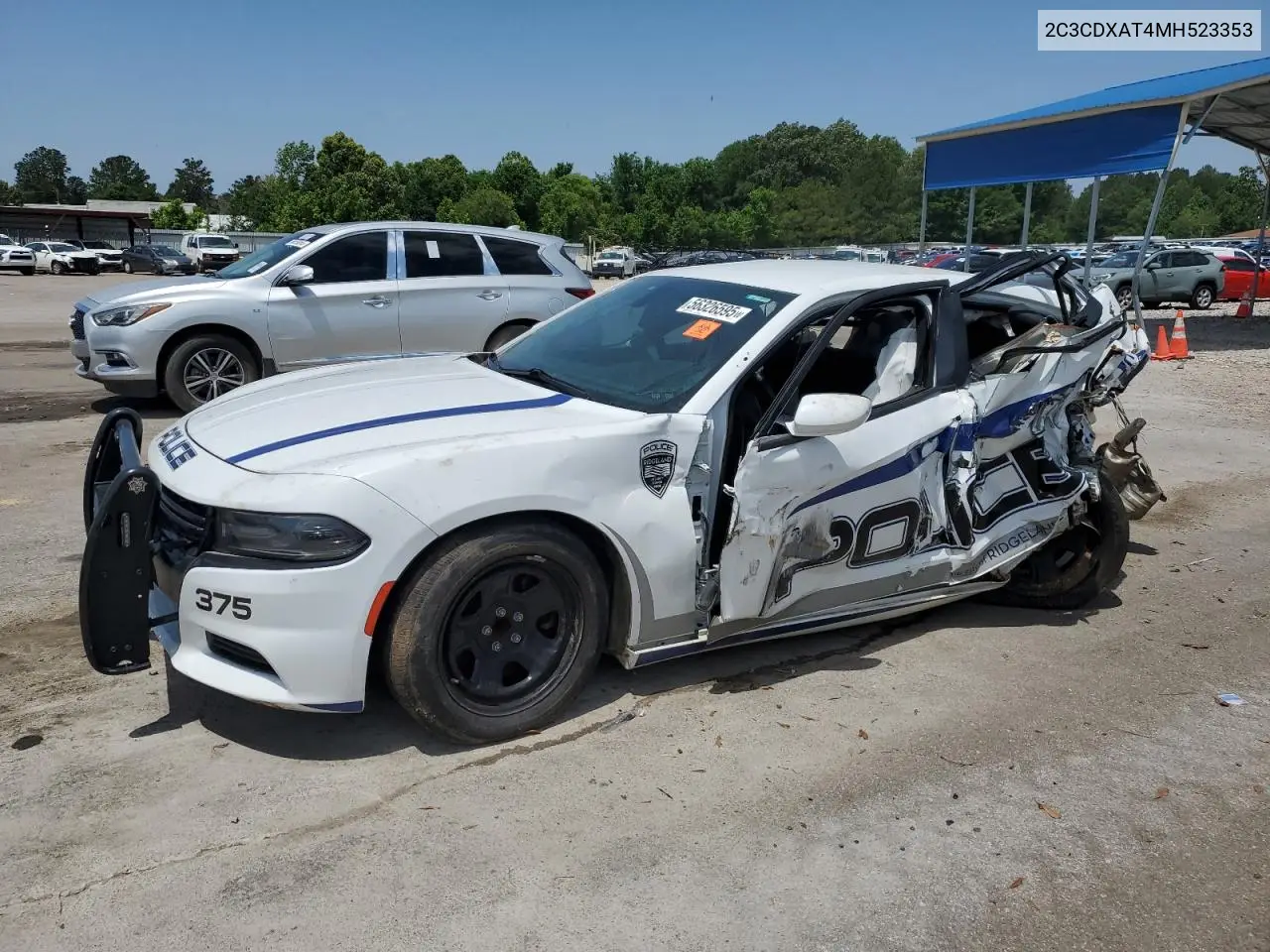 2021 Dodge Charger Police VIN: 2C3CDXAT4MH523353 Lot: 56326595