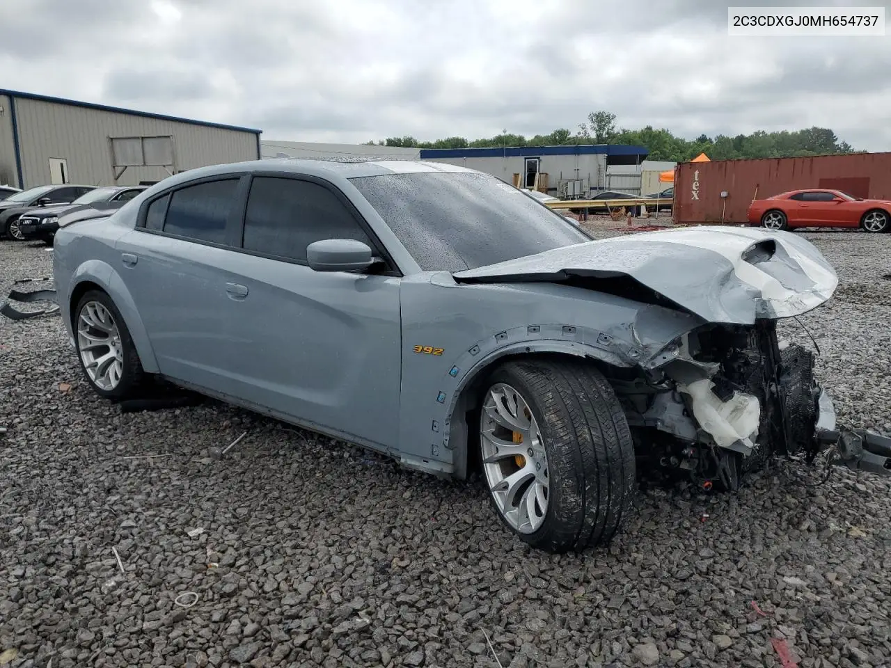 2021 Dodge Charger Scat Pack VIN: 2C3CDXGJ0MH654737 Lot: 61552935