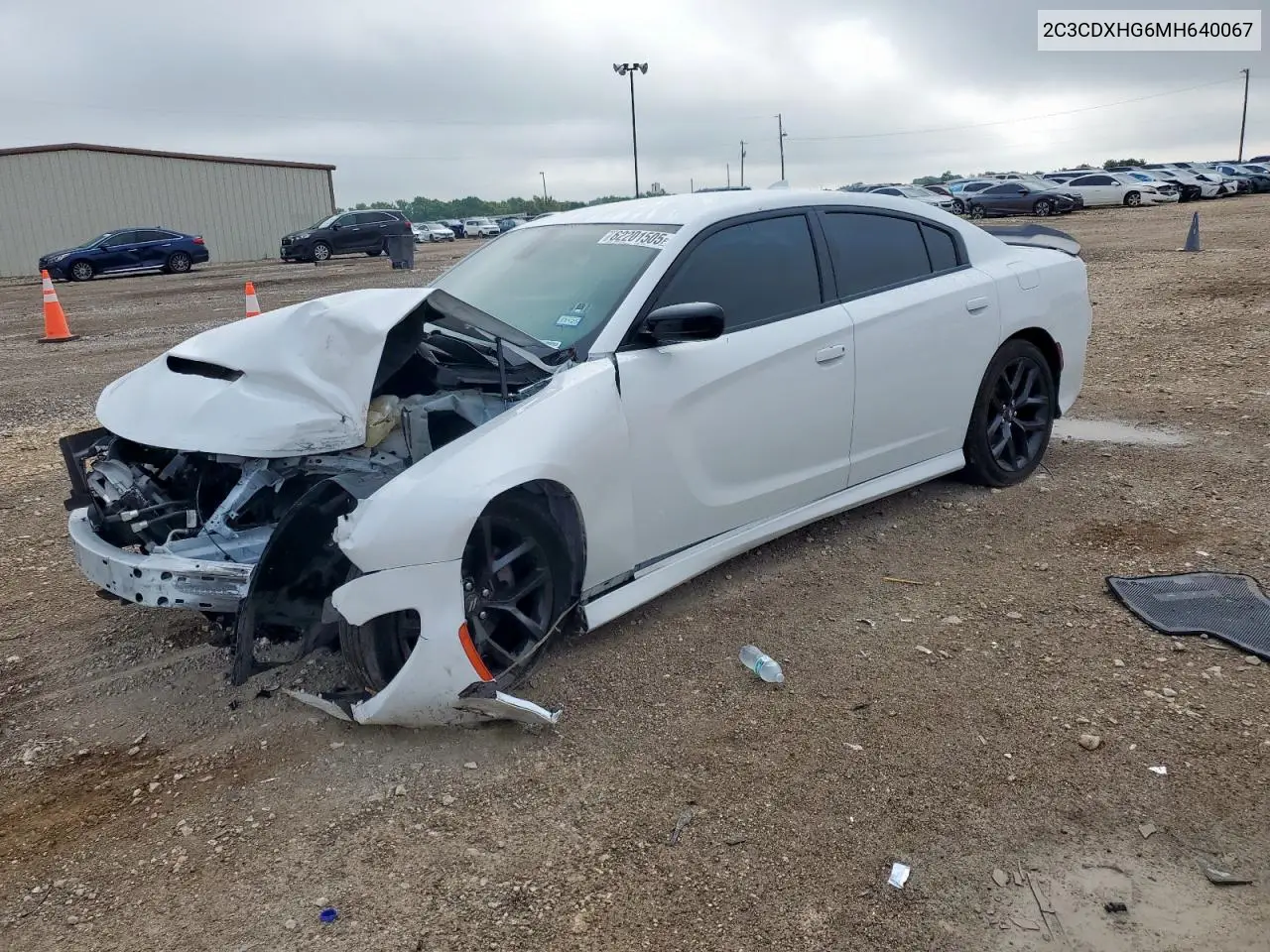 2021 Dodge Charger Gt VIN: 2C3CDXHG6MH640067 Lot: 62201505