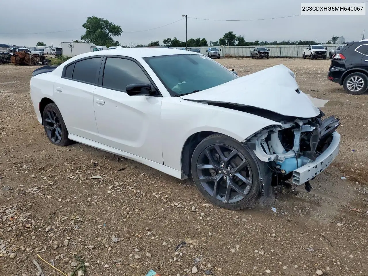 2021 Dodge Charger Gt VIN: 2C3CDXHG6MH640067 Lot: 62201505