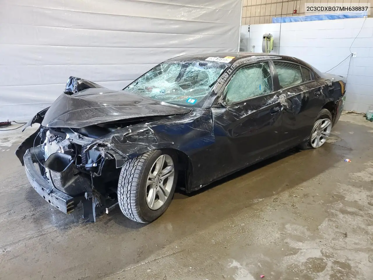2021 Dodge Charger Sxt VIN: 2C3CDXBG7MH638837 Lot: 62310815