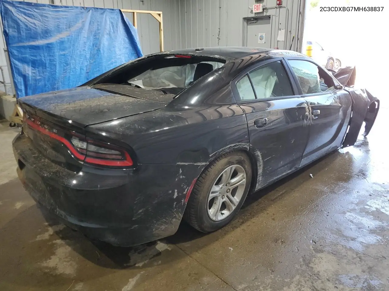 2021 Dodge Charger Sxt VIN: 2C3CDXBG7MH638837 Lot: 62310815
