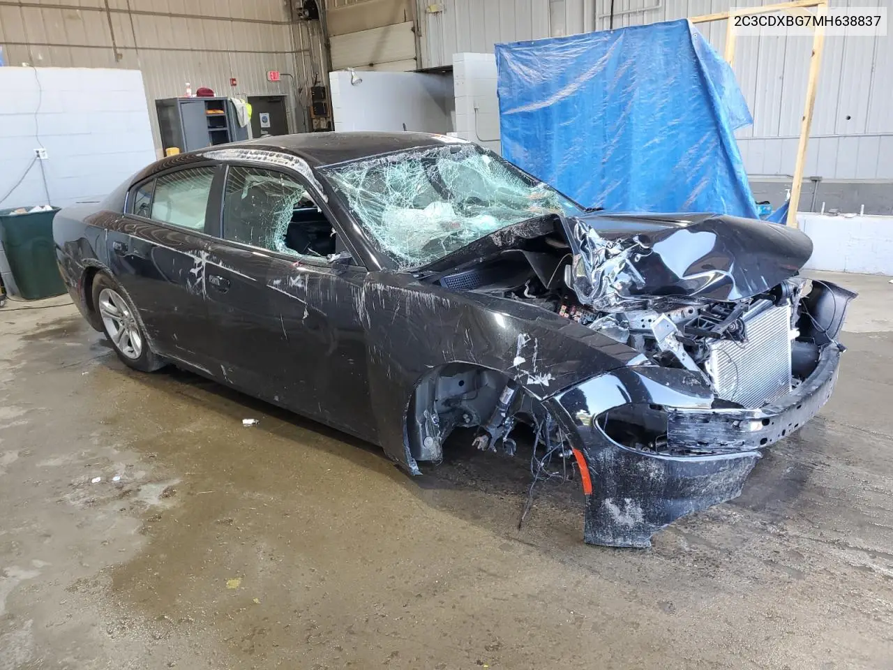 2021 Dodge Charger Sxt VIN: 2C3CDXBG7MH638837 Lot: 62310815