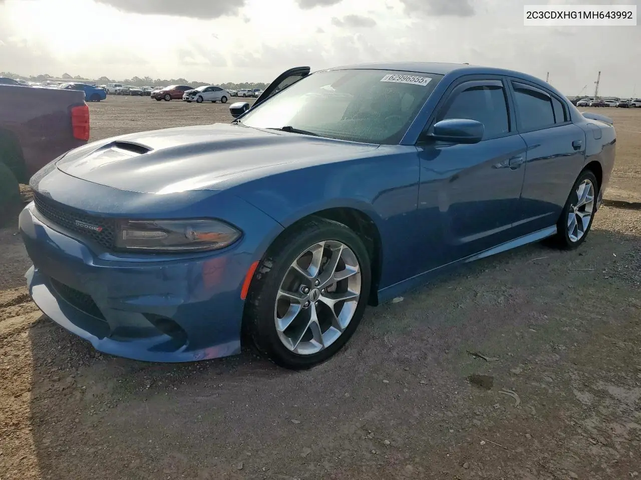 2021 Dodge Charger Gt VIN: 2C3CDXHG1MH643992 Lot: 62996555