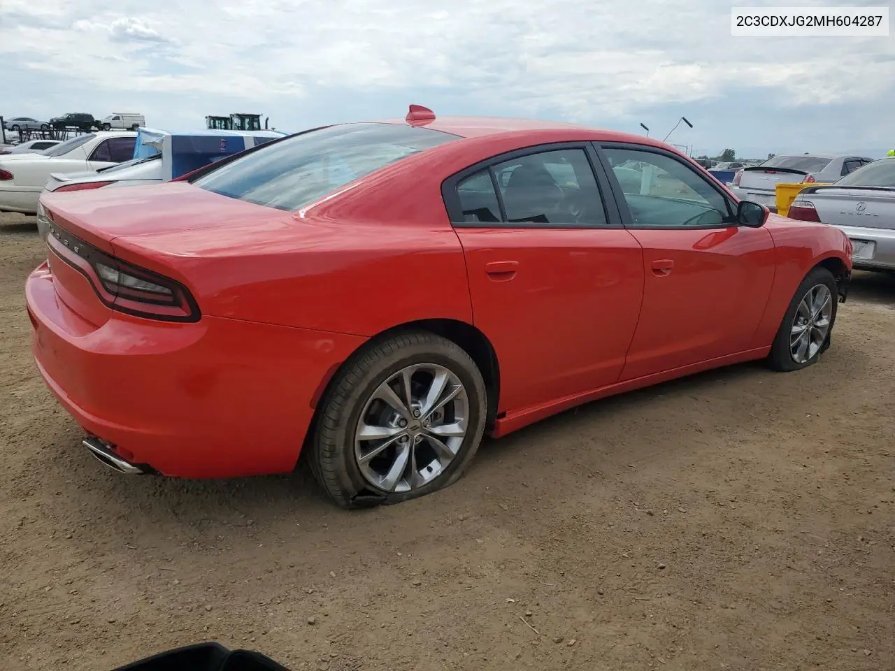 2021 Dodge Charger Sxt VIN: 2C3CDXJG2MH604287 Lot: 65734455