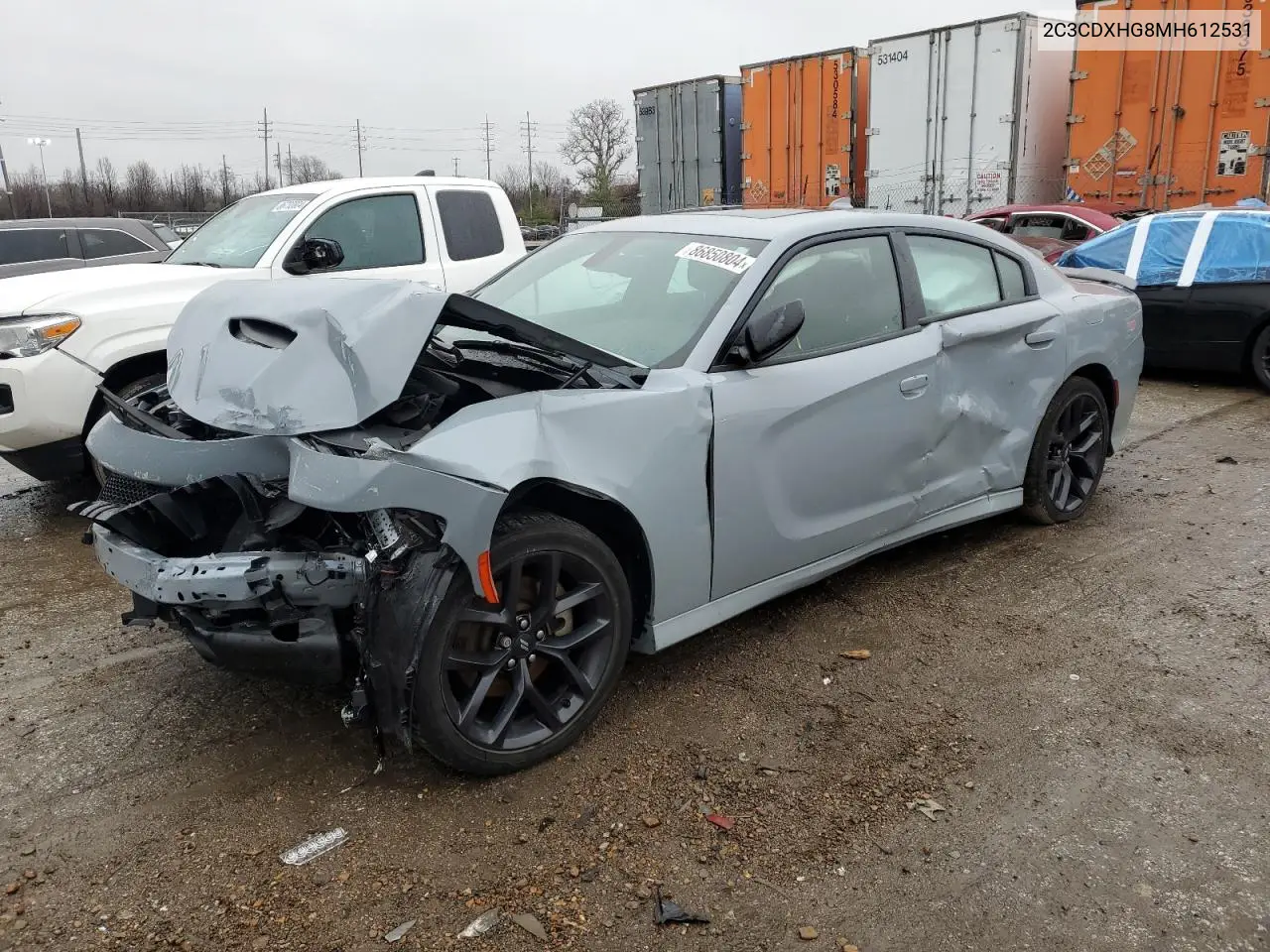2021 Dodge Charger Gt VIN: 2C3CDXHG8MH612531 Lot: 86850804