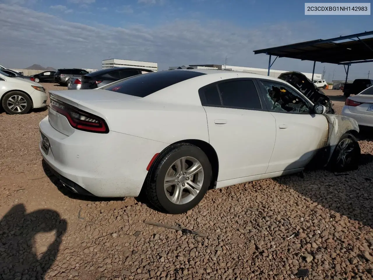 2022 Dodge Charger Sxt VIN: 2C3CDXBG1NH142983 Lot: 51631315