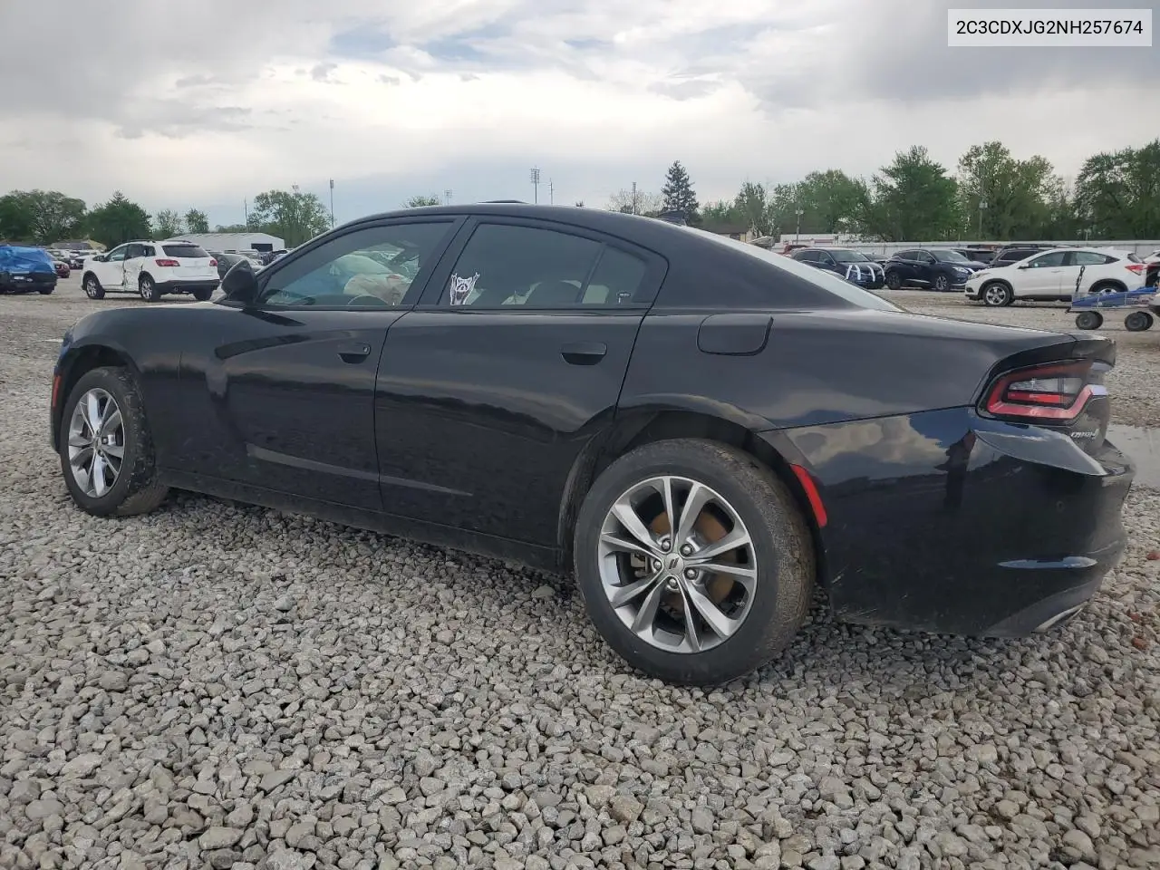 2022 Dodge Charger Sxt VIN: 2C3CDXJG2NH257674 Lot: 54987235