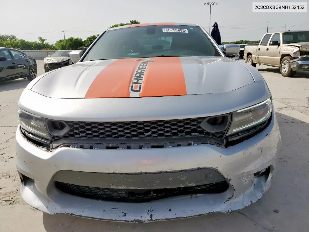2022 Dodge Charger Sxt VIN: 2C3CDXBG9NH152452 Lot: 56750885