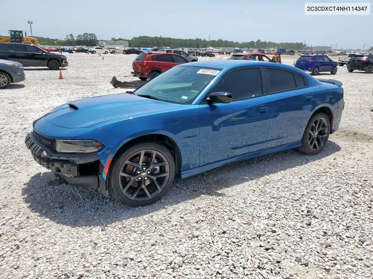 2022 Dodge Charger R/T VIN: 2C3CDXCT4NH114347 Lot: 56921165
