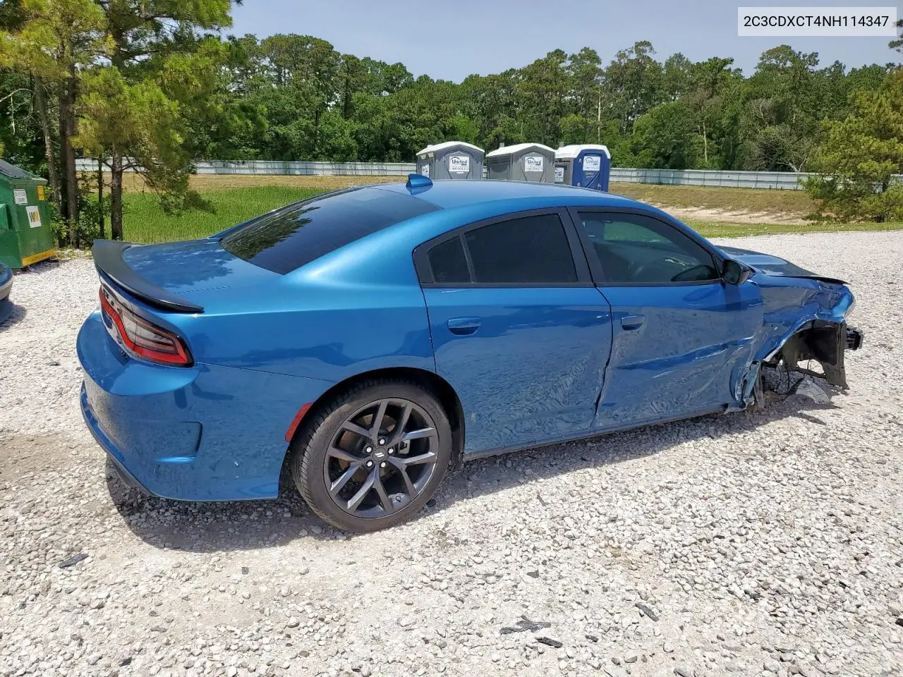 2022 Dodge Charger R/T VIN: 2C3CDXCT4NH114347 Lot: 56921165