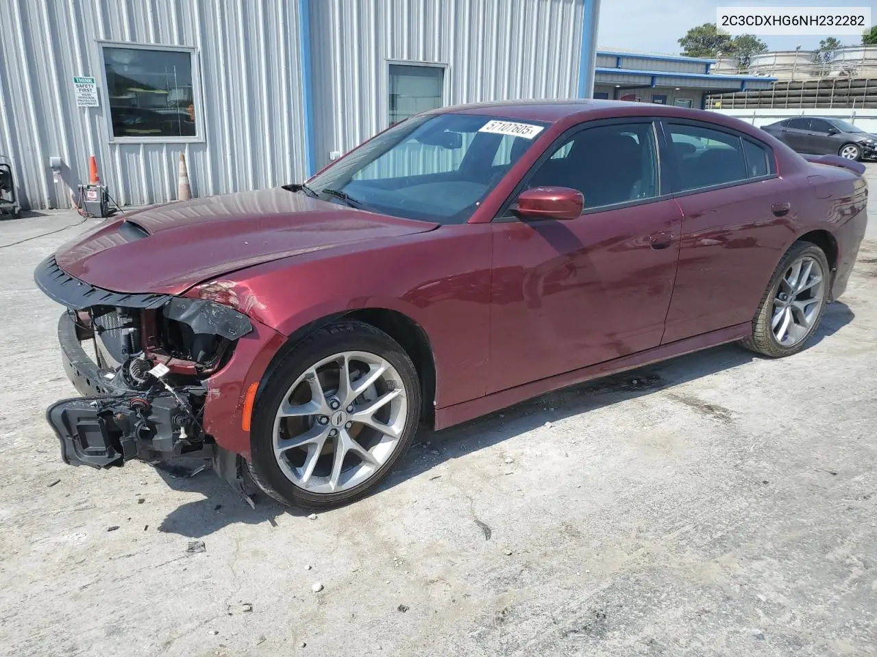 2022 Dodge Charger Gt VIN: 2C3CDXHG6NH232282 Lot: 57107605