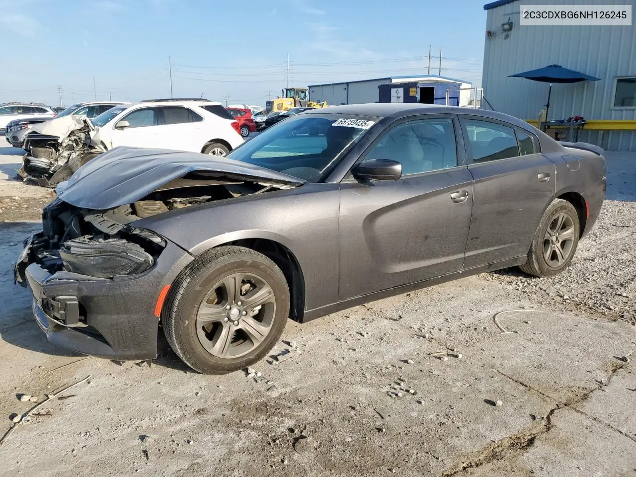 2022 Dodge Charger Sxt VIN: 2C3CDXBG6NH126245 Lot: 65759435