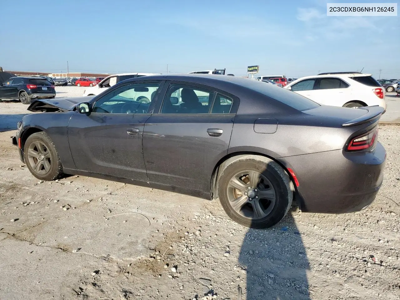 2022 Dodge Charger Sxt VIN: 2C3CDXBG6NH126245 Lot: 65759435