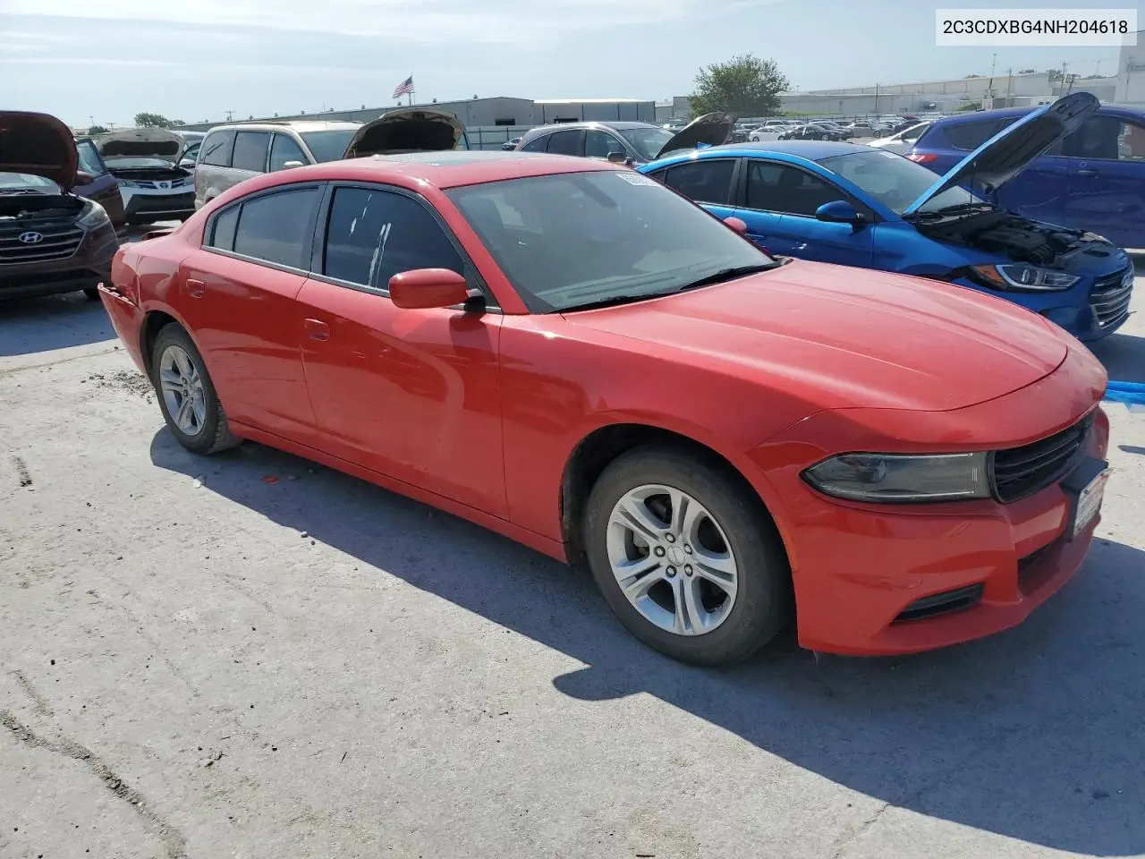 2022 Dodge Charger Sxt VIN: 2C3CDXBG4NH204618 Lot: 65938325