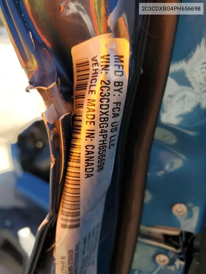 2023 Dodge Charger Sxt VIN: 2C3CDXBG4PH656698 Lot: 48195615