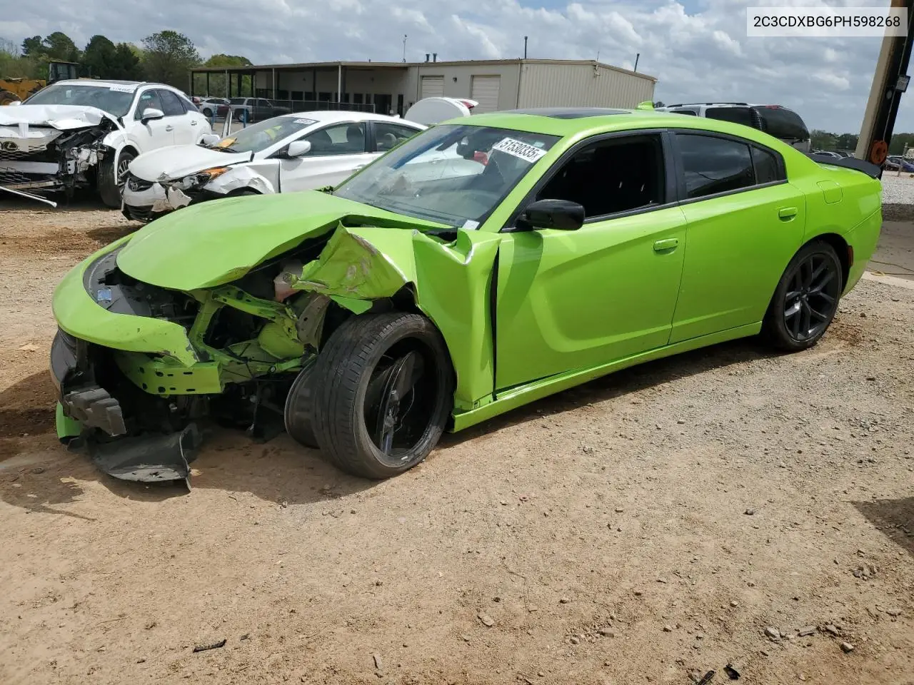 2023 Dodge Charger Sxt VIN: 2C3CDXBG6PH598268 Lot: 51530335
