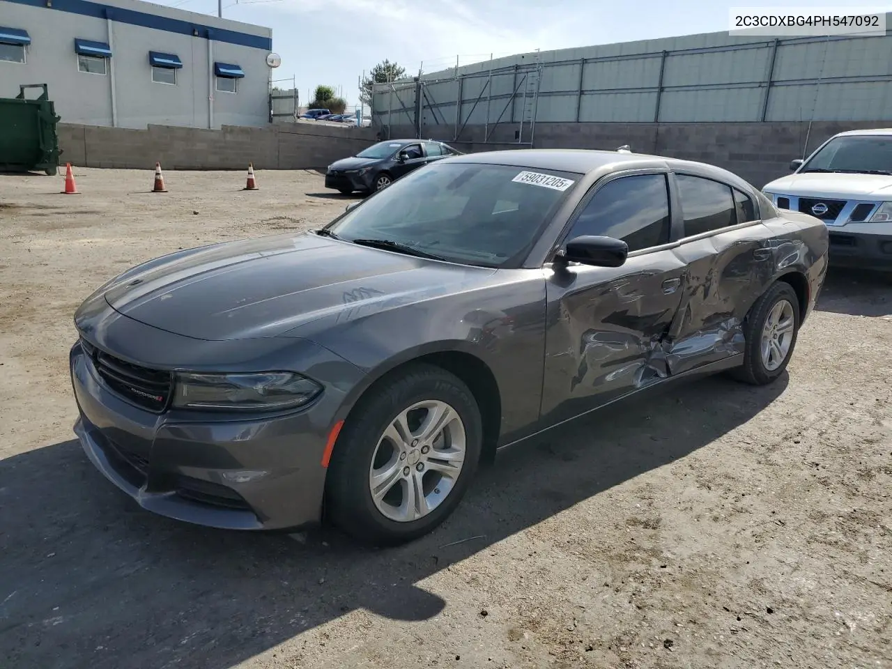 2023 Dodge Charger Sxt VIN: 2C3CDXBG4PH547092 Lot: 59031205