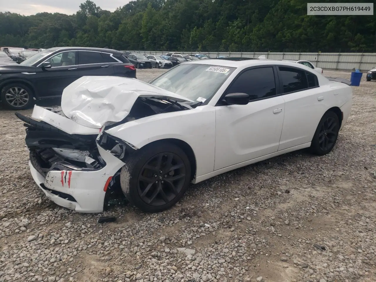2023 Dodge Charger Sxt VIN: 2C3CDXBG7PH619449 Lot: 62509105