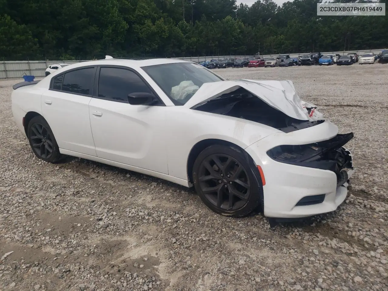 2023 Dodge Charger Sxt VIN: 2C3CDXBG7PH619449 Lot: 62509105