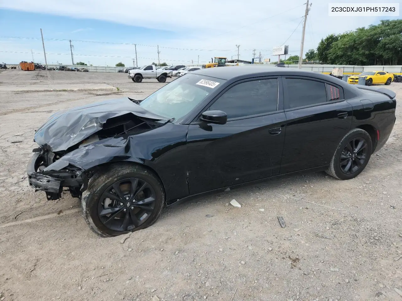 2023 Dodge Charger Sxt VIN: 2C3CDXJG1PH517243 Lot: 62998405