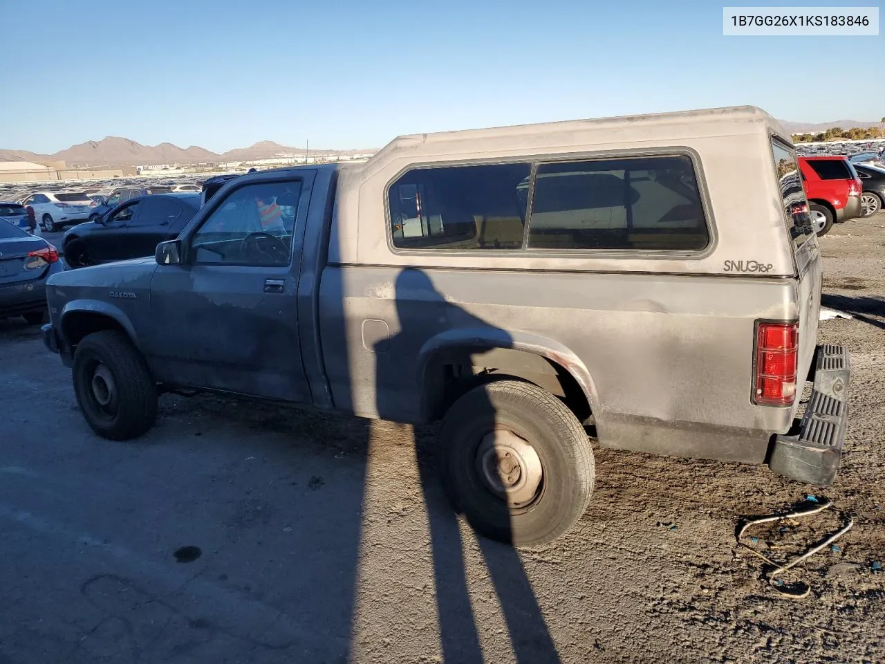 1989 Dodge Dakota VIN: 1B7GG26X1KS183846 Lot: 81846914