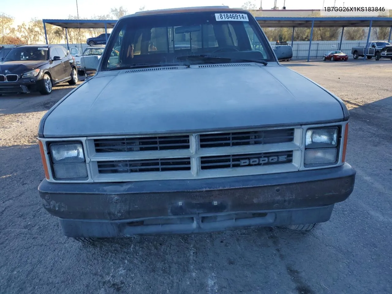 1989 Dodge Dakota VIN: 1B7GG26X1KS183846 Lot: 81846914