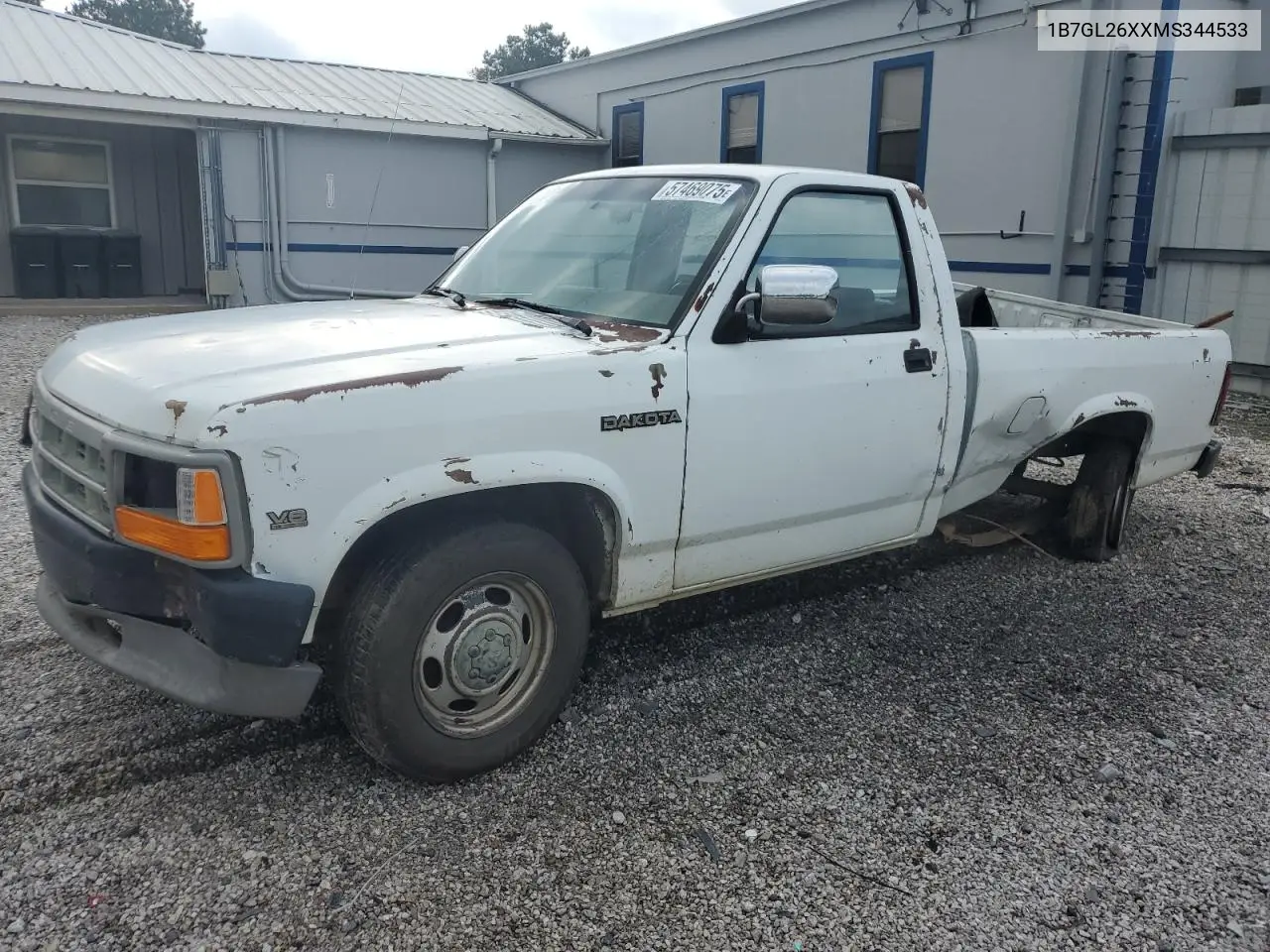 1991 Dodge Dakota VIN: 1B7GL26XXMS344533 Lot: 57469075