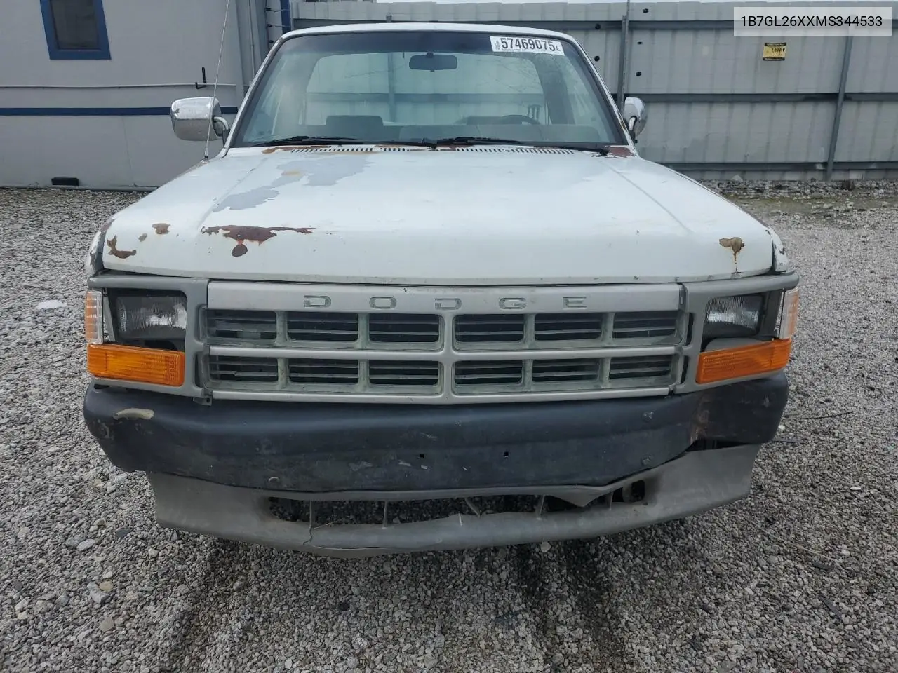 1991 Dodge Dakota VIN: 1B7GL26XXMS344533 Lot: 57469075