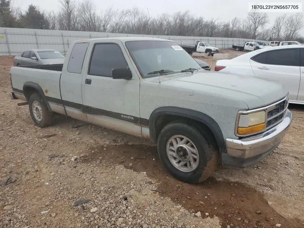 1992 Dodge Dakota VIN: 1B7GL23Y2NS657705 Lot: 44554435