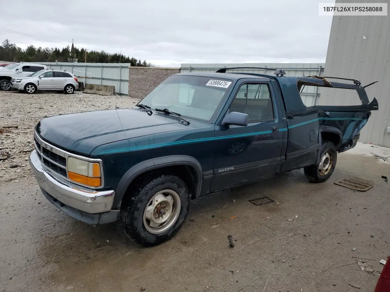 1993 Dodge Dakota VIN: 1B7FL26X1PS258088 Lot: 53906475